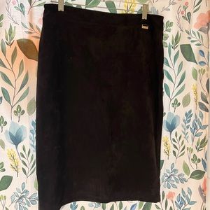 Calvin Klein faux suede pencil skirt